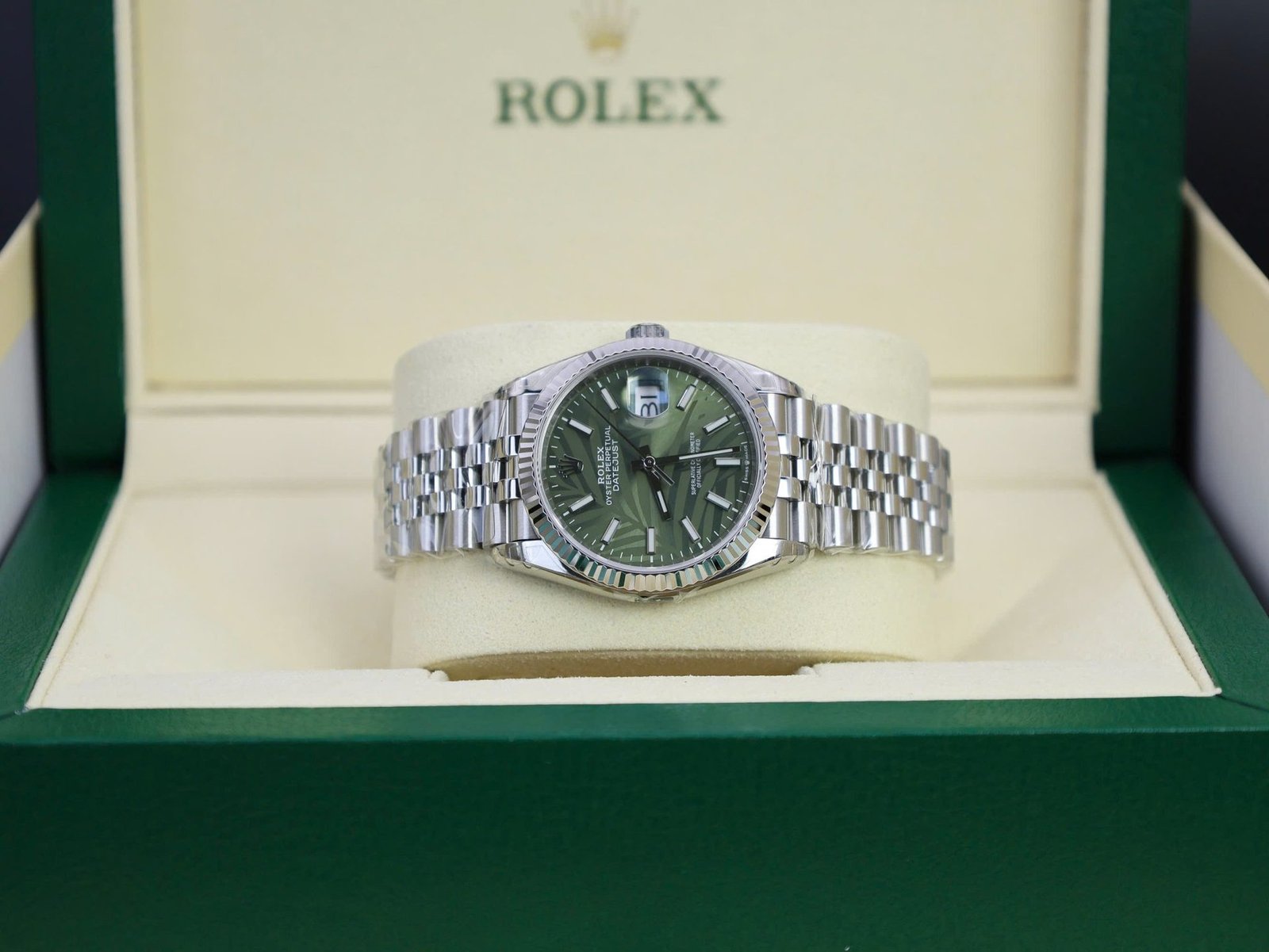 Rolex Datejust 126234-0047 Green Palm Luminous Dial Jubilee Best Replica VSF 36mm - 图片 4