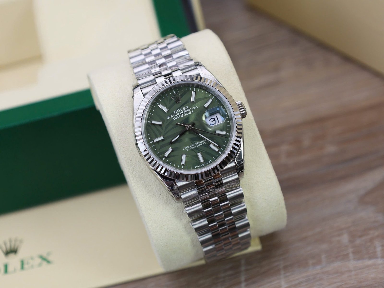 Rolex Datejust 126234-0047 Green Palm Luminous Dial Jubilee Best Replica VSF 36mm - 图片 5