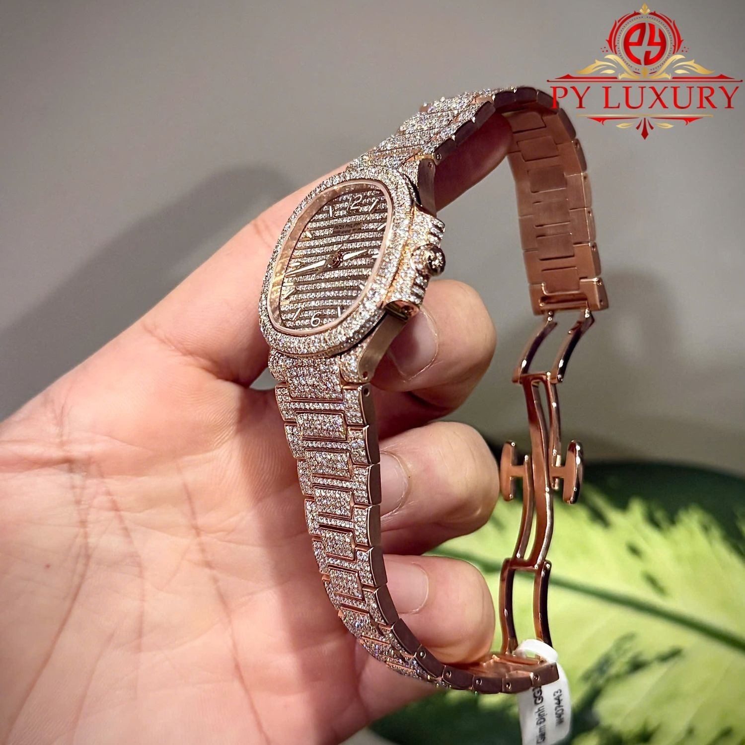 Patek Philippe Nautilus 7118/1450R-001 18K Gold Plated Iced Out Moissanite Best Replica 35.2mm - 图片 7