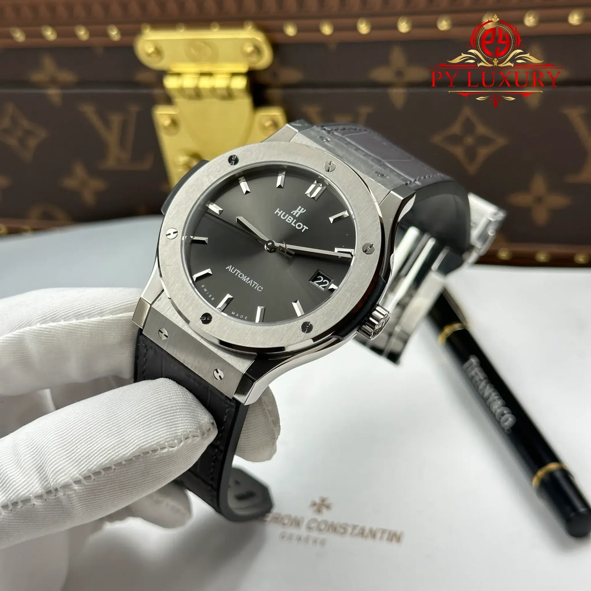Hublot Classic Fusion Titanium Men Grey Dial 1:1 Best Replica JJZ 45mm - 图片 3