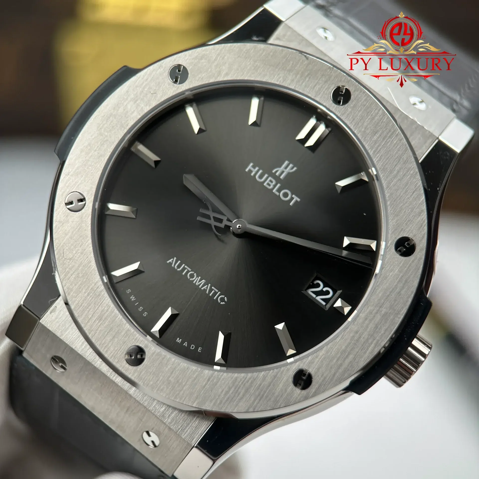Hublot Classic Fusion Titanium Men Grey Dial 1:1 Best Replica JJZ 45mm - 图片 5