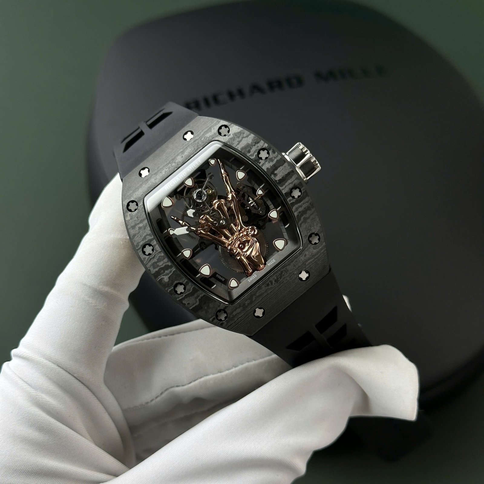 Richard Mille RM66 Flying Tourbillon Manual Winding Carbon TPT Best Replica YS Factory 42.7mm x 49.94mm - 图片 2