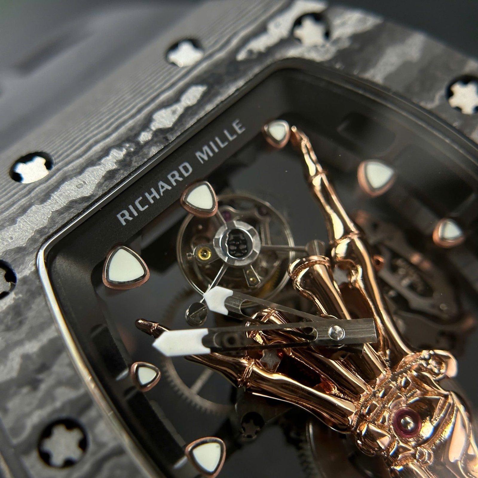Richard Mille RM66 Flying Tourbillon Manual Winding Carbon TPT Best Replica YS Factory 42.7mm x 49.94mm - 图片 5