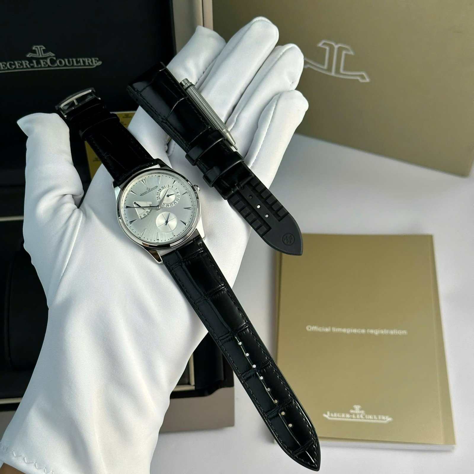 Jaeger-LeCoultre Master Ultra Thin Reserve De Marche Q1378420 Silver Dial Leather Strap Best Replica 39mm - 图片 2