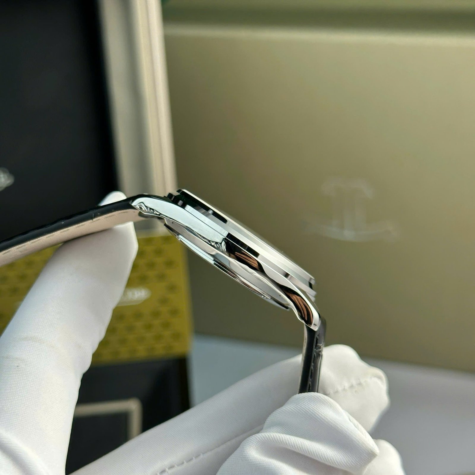 Jaeger-LeCoultre Master Ultra Thin Reserve De Marche Q1378420 Silver Dial Leather Strap Best Replica 39mm - 图片 9