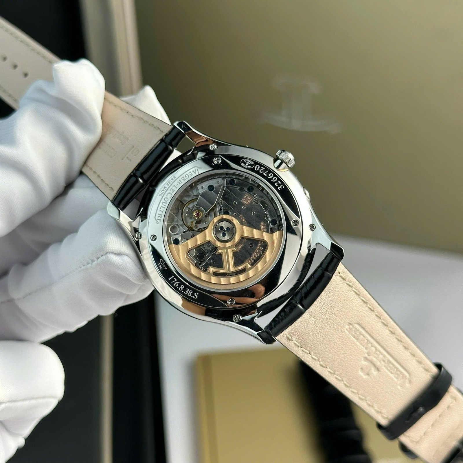 Jaeger-LeCoultre Master Ultra Thin Reserve De Marche Q1378420 Silver Dial Leather Strap Best Replica 39mm - 图片 11