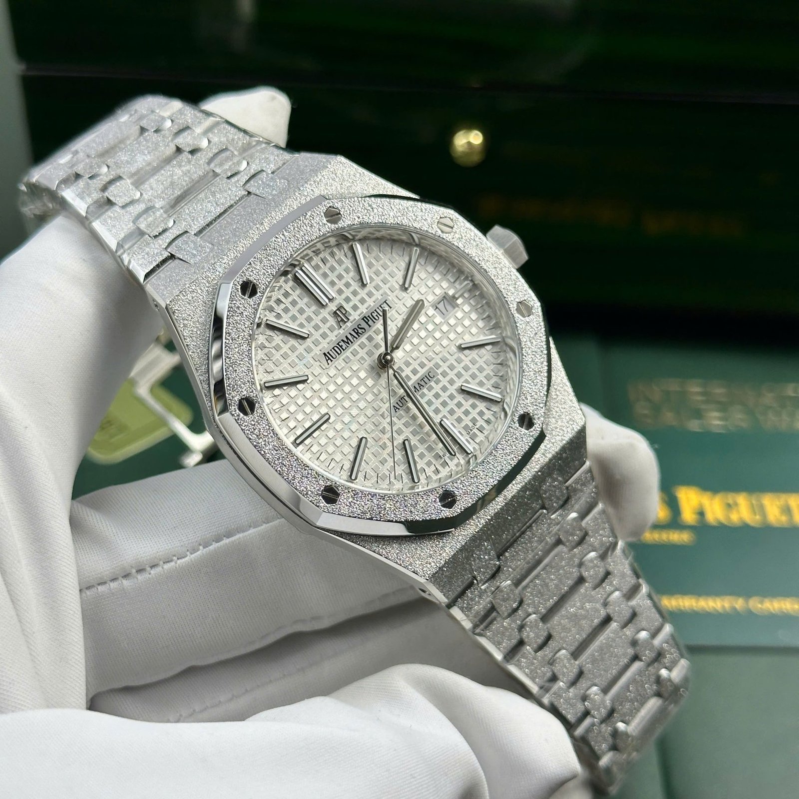 Audemars Piguet Royal Oak 15410BC Frosted Gold White Dial 1:1 Copy Best Replica APSF 41mm - 图片 3