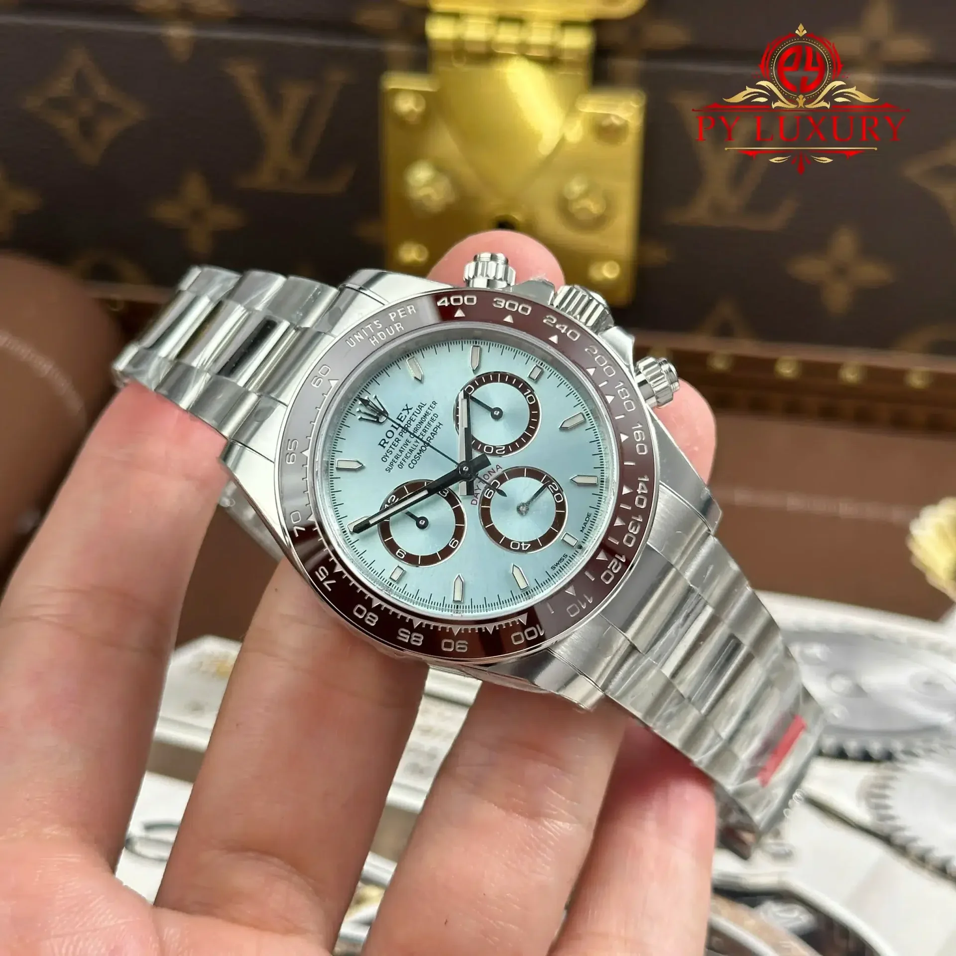 Rolex Daytona 126506-0001 Platinum Iced-blue Dial Brown Cerachrom Bezel 1:1 Best Replica VSF 40mm - 图片 2