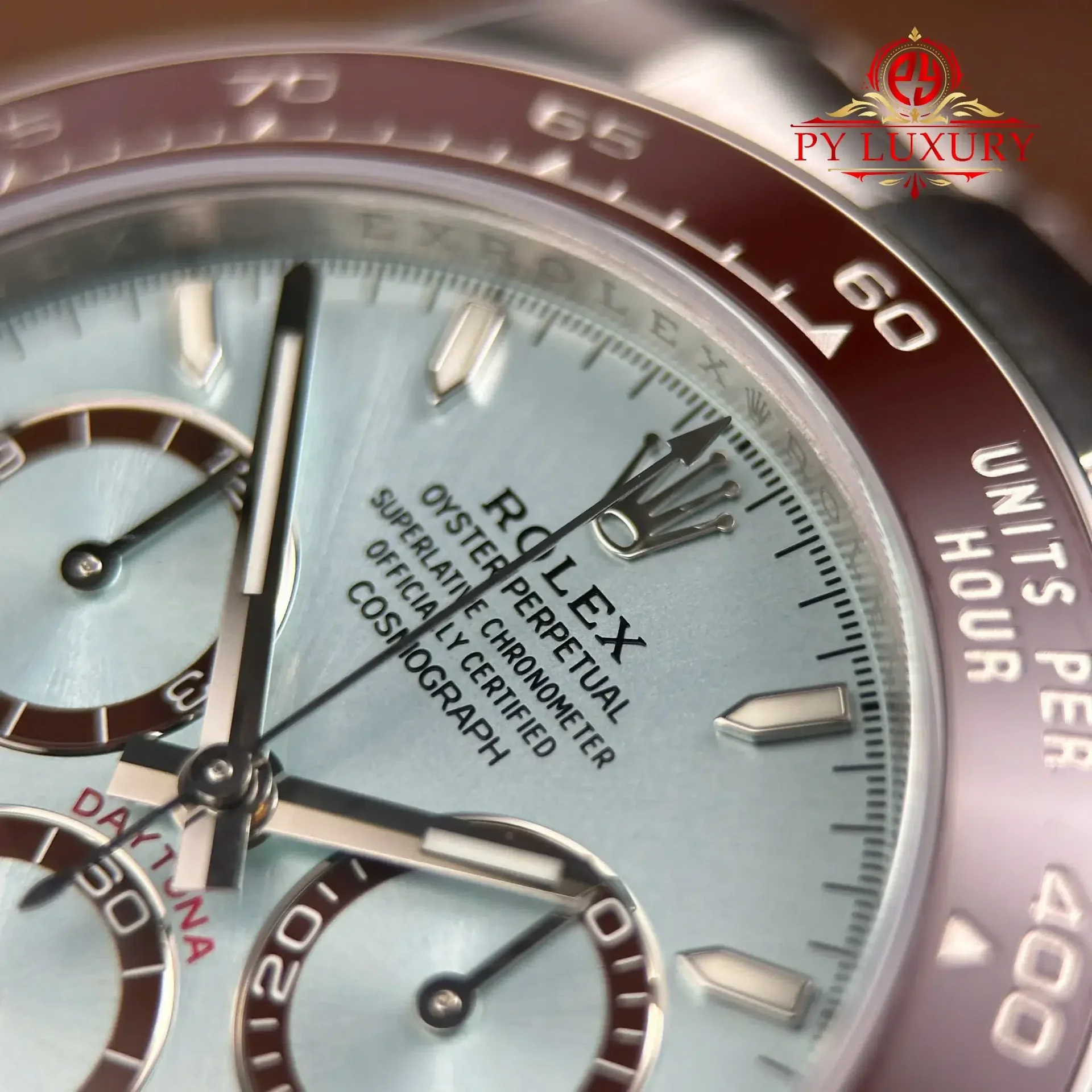 Rolex Daytona 126506-0001 Platinum Iced-blue Dial Brown Cerachrom Bezel 1:1 Best Replica VSF 40mm - 图片 6