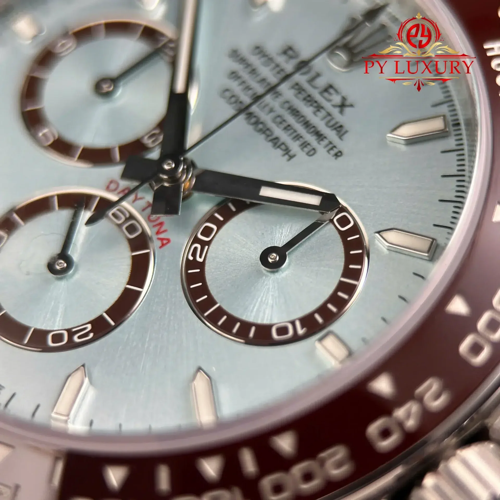 Rolex Daytona 126506-0001 Platinum Iced-blue Dial Brown Cerachrom Bezel 1:1 Best Replica VSF 40mm - 图片 7