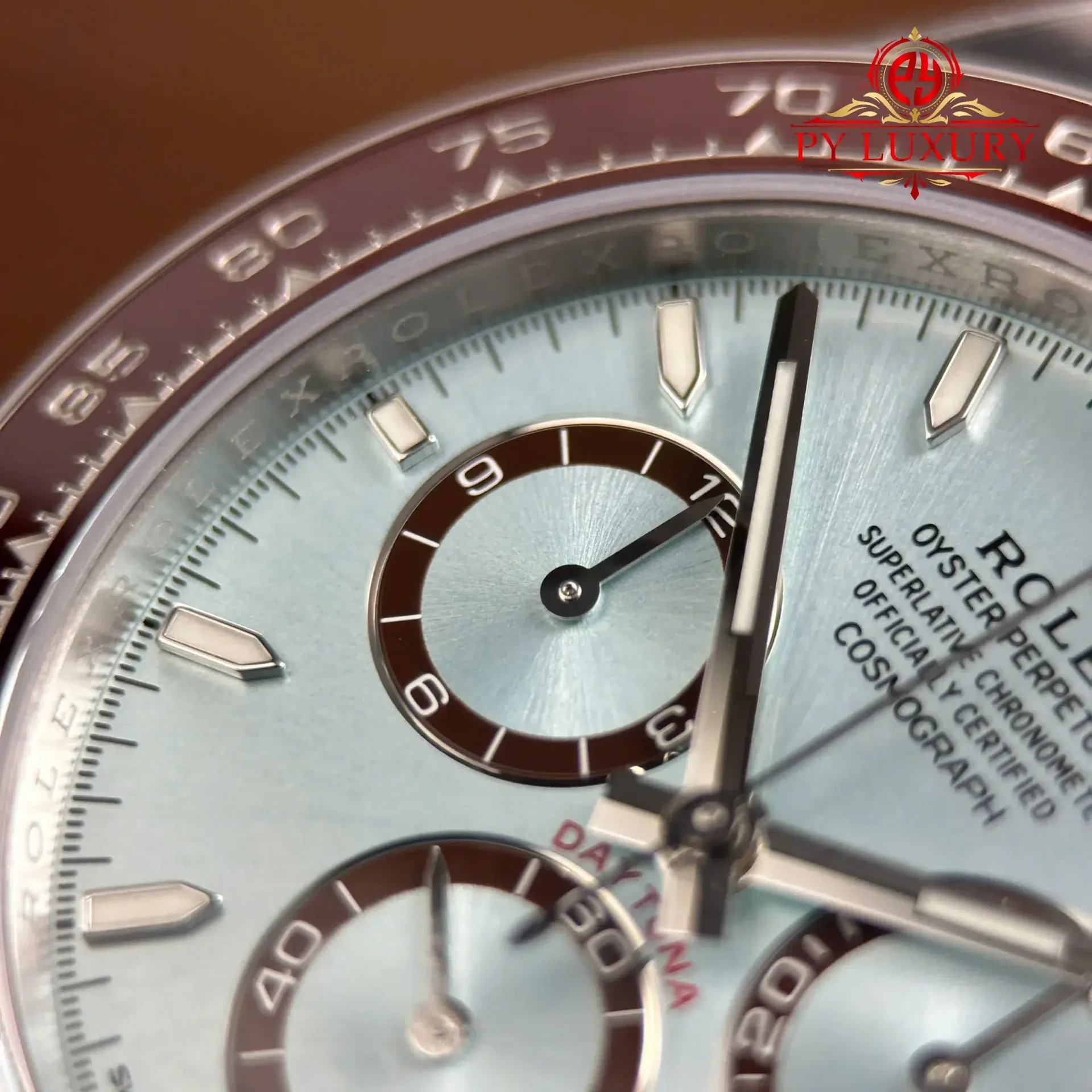 Rolex Daytona 126506-0001 Platinum Iced-blue Dial Brown Cerachrom Bezel 1:1 Best Replica VSF 40mm - 图片 8