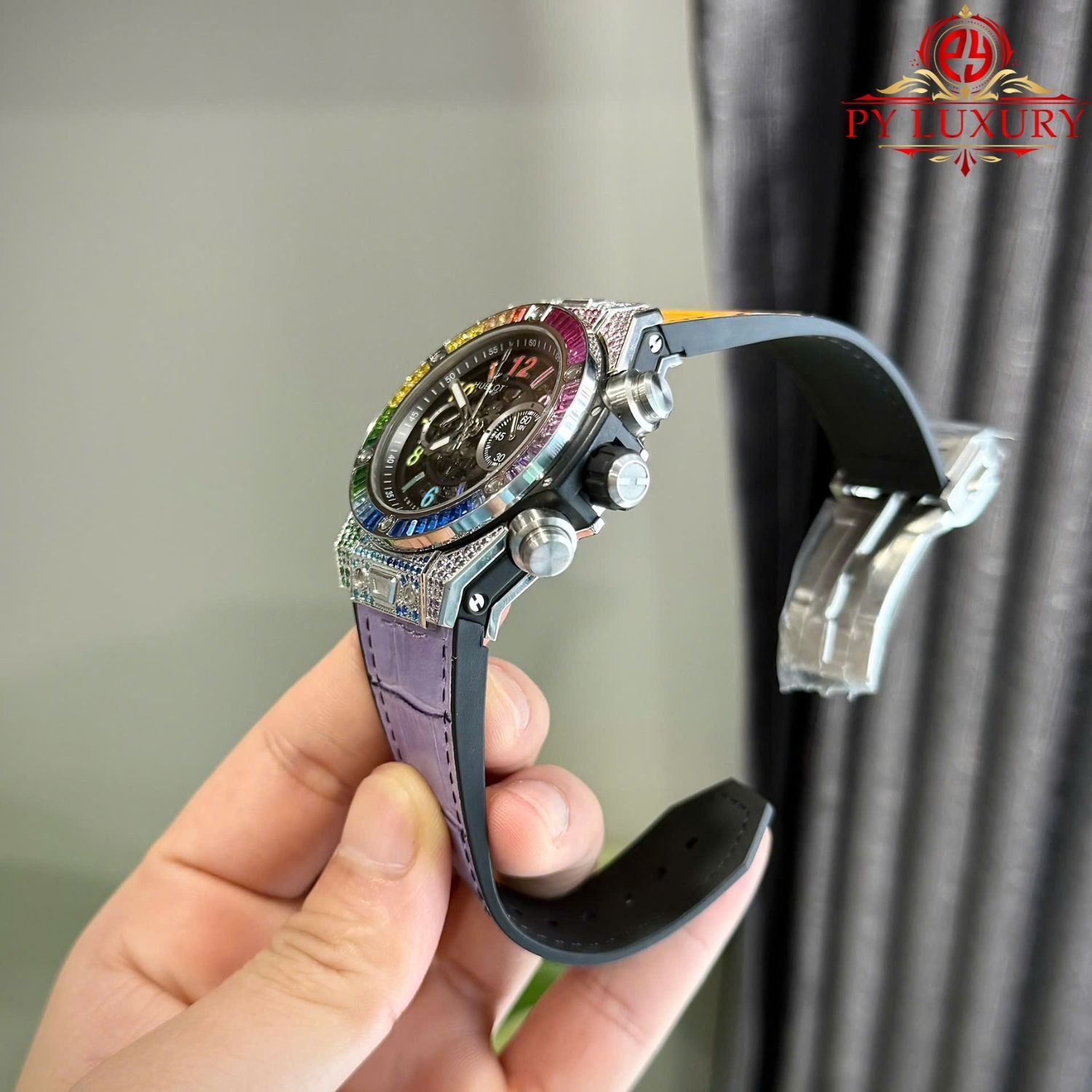 Hublot Big Bang Unico Titanium Rainbow Leather Strap Best Replica ZF 45mm - 图片 6