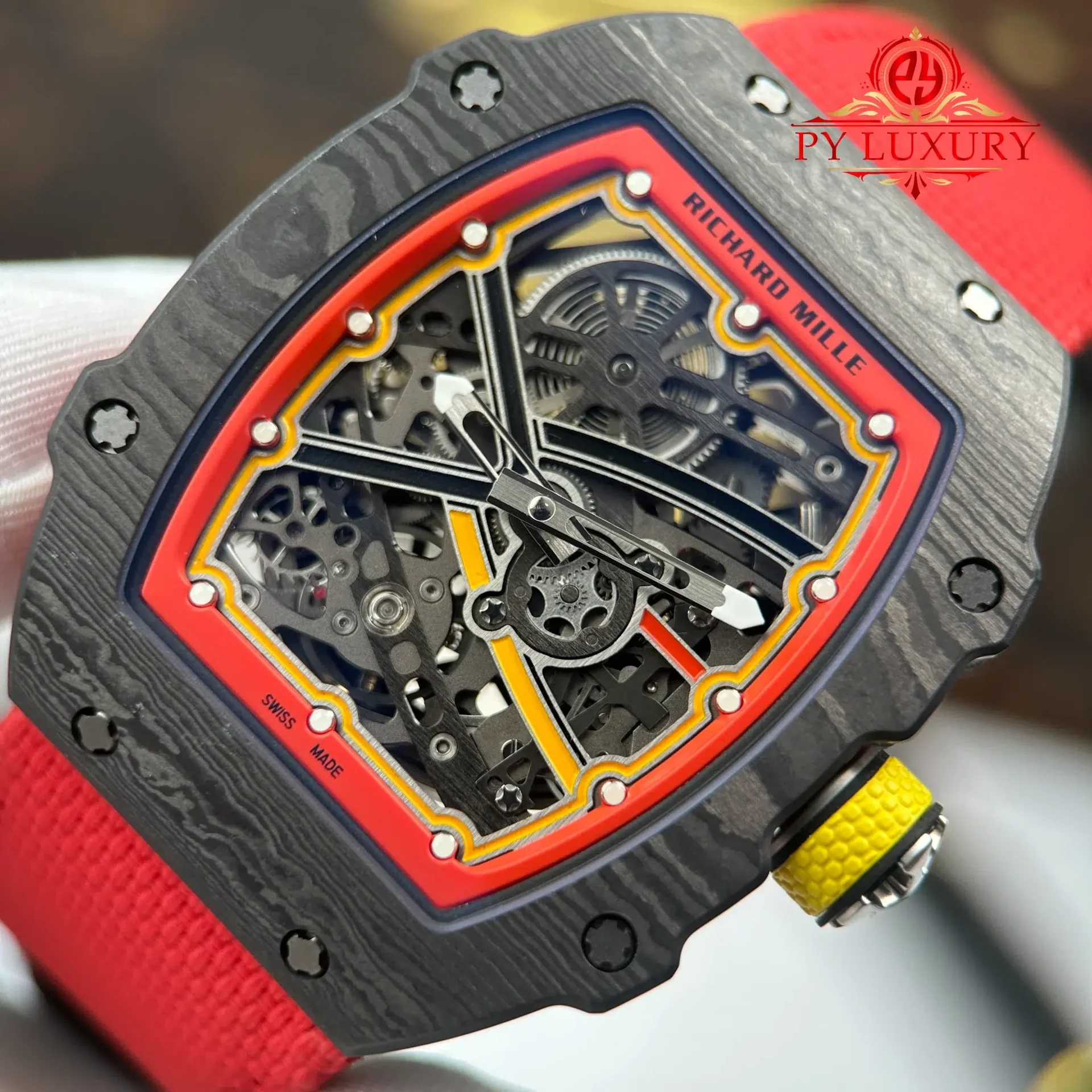 Richard Mille RM67-02 Alexander Zverev Carbon NTPT Extra Flat 1:1 Super Clone 38.7 x 47.52mm - 图片 4