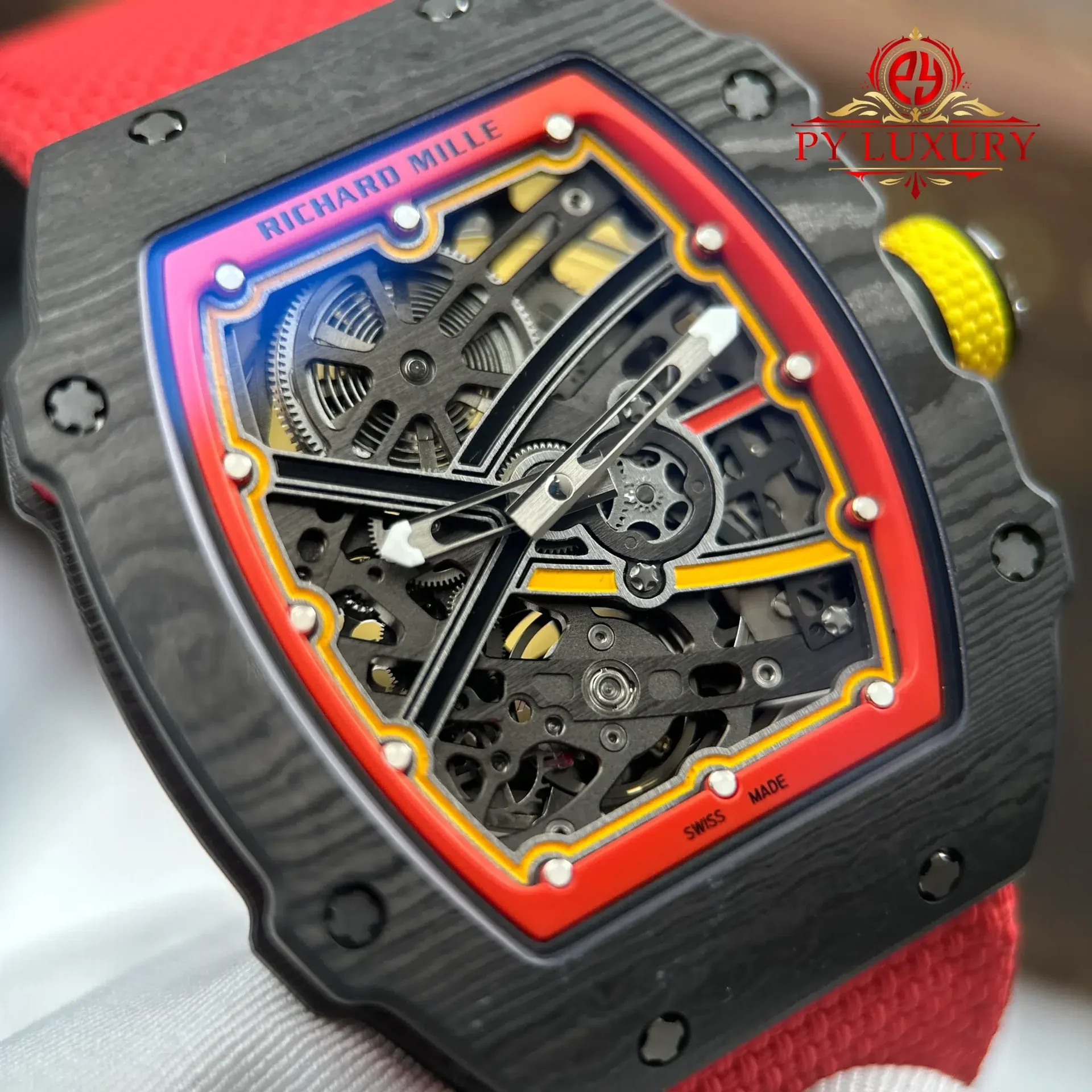Richard Mille RM67-02 Alexander Zverev Carbon NTPT Extra Flat 1:1 Super Clone 38.7 x 47.52mm - 图片 5