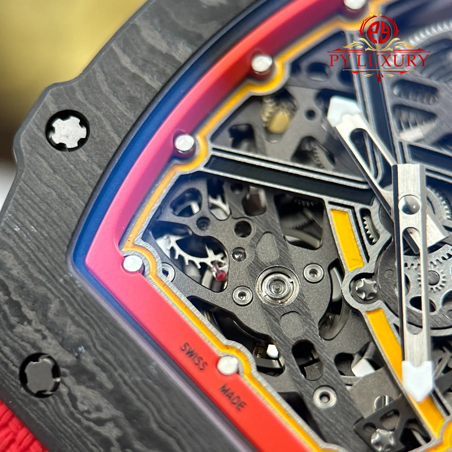 Richard Mille RM67-02 Alexander Zverev Carbon NTPT Extra Flat 1:1 Super Clone 38.7 x 47.52mm - 图片 8