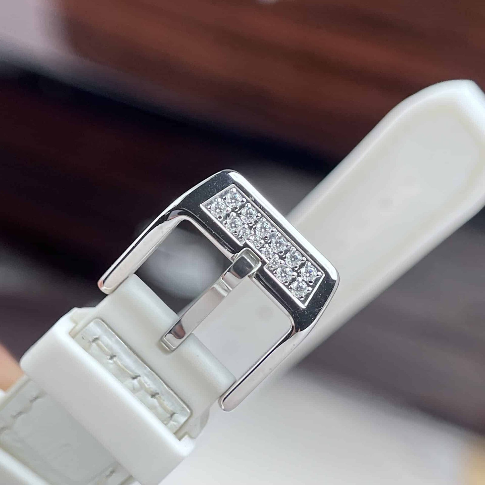 Franck Muller Vanguard V32 White Custom Full Moissanite Best Replica ABF 32mm - 图片 9