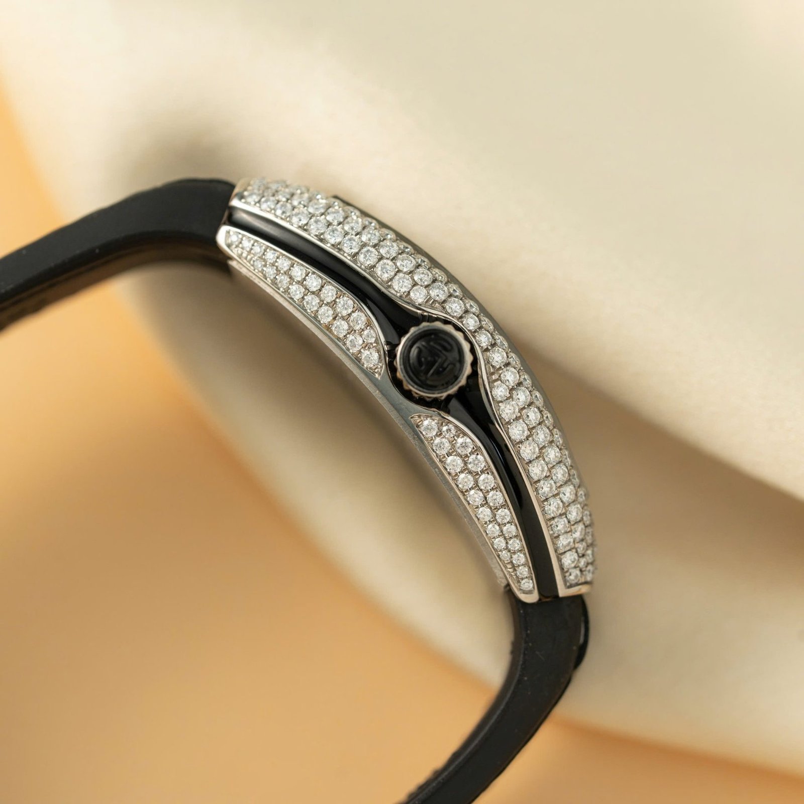 Franck Muller Vanguard V32 Black Full Moissanite Diamonds Best Replica ABF 32mm - 图片 6