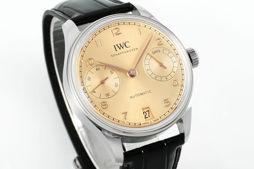 IWC Portugieser IW501705 Beige Dial Leather Strap Best Clone APSF 42mm - 图片 2