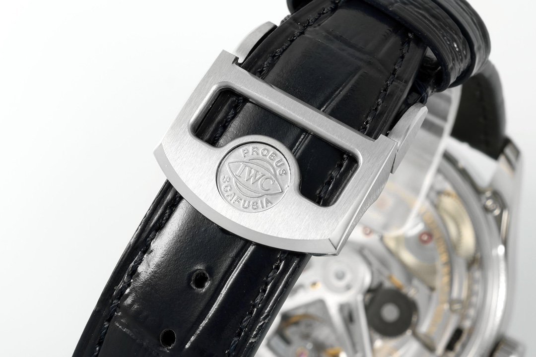 IWC Portugieser IW501701 Steel Silver Dial Black Leather Strap Best Replica APSF 42mm - 图片 9