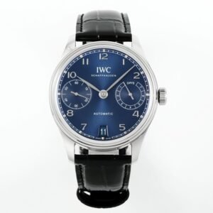 IWC Portugieser IW501704 Automatic Blue Dial Black Leather Strap Best Replica APSF 42mm