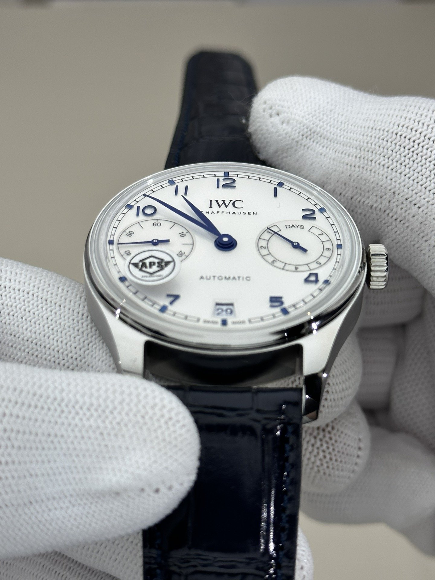 IWC Portugieser IW501702 Silver Dial Blue Arabic Numerals Leather Strap Best Copy APSF 42mm - 图片 4