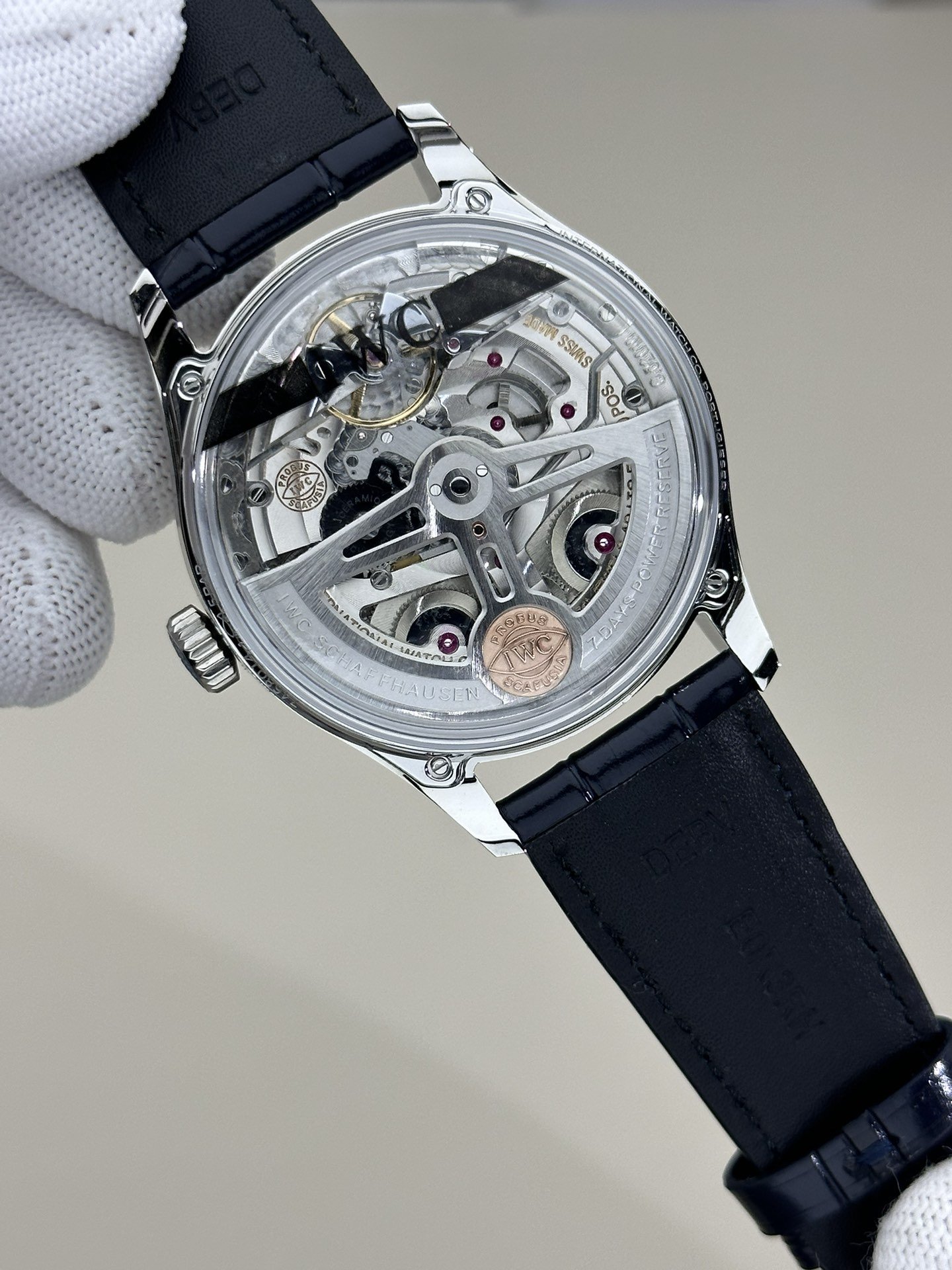 IWC Portugieser IW501702 Silver Dial Blue Arabic Numerals Leather Strap Best Copy APSF 42mm - 图片 7