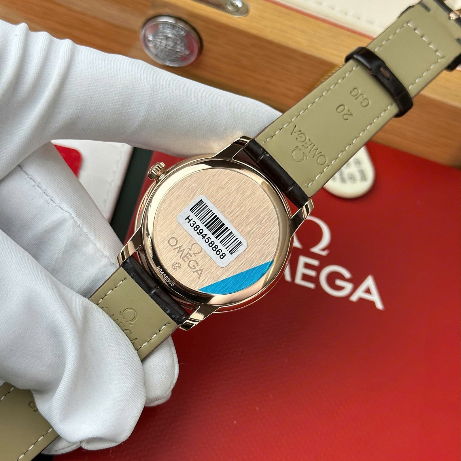 Omega De Ville Prestige Power Reserve Rose Gold Silver Dial Leather Strap Best Replica 39.5mm - 图片 11