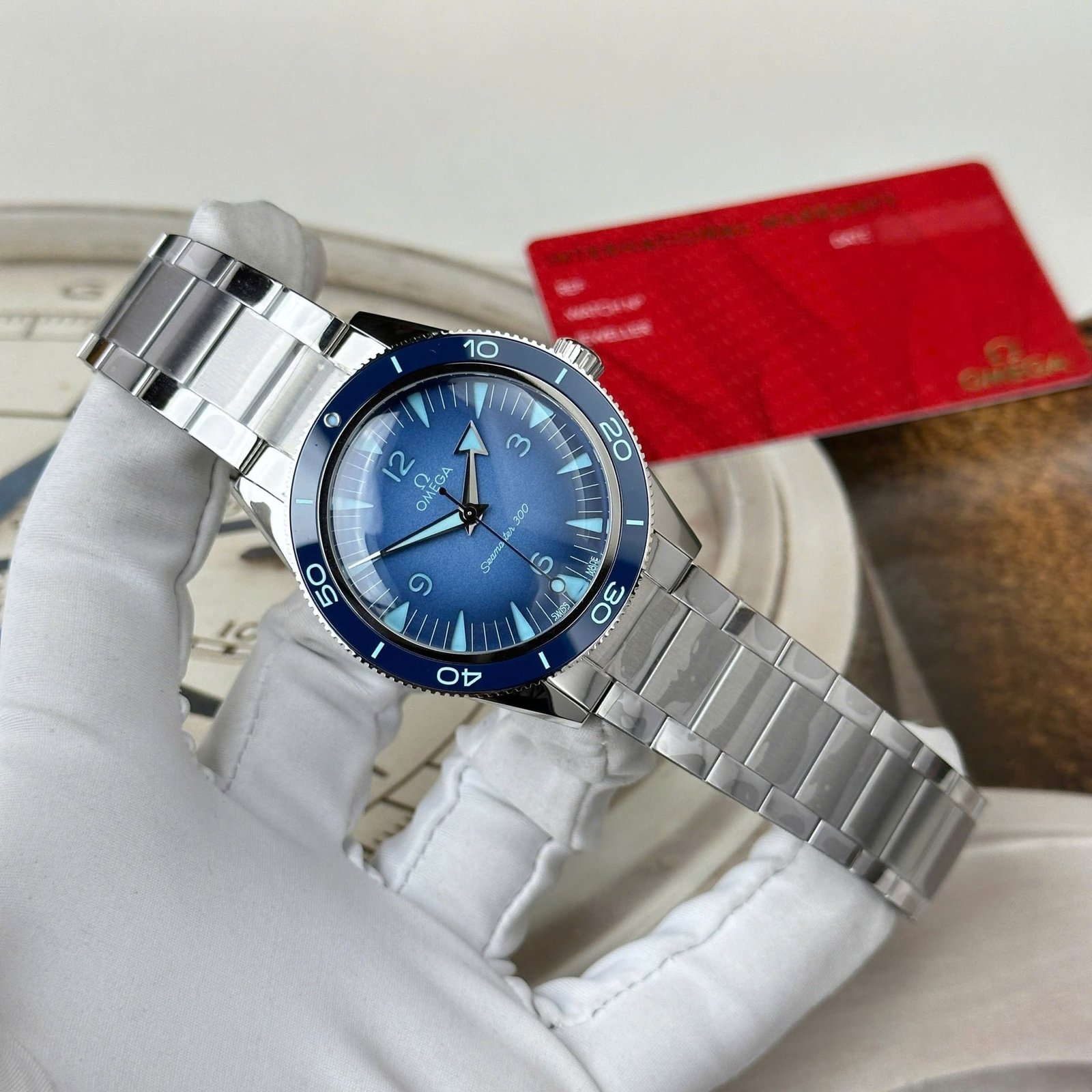 Omega Seamaster 300 Heritage Summer Blue Edition Best Replica VSF 41mm - 图片 2