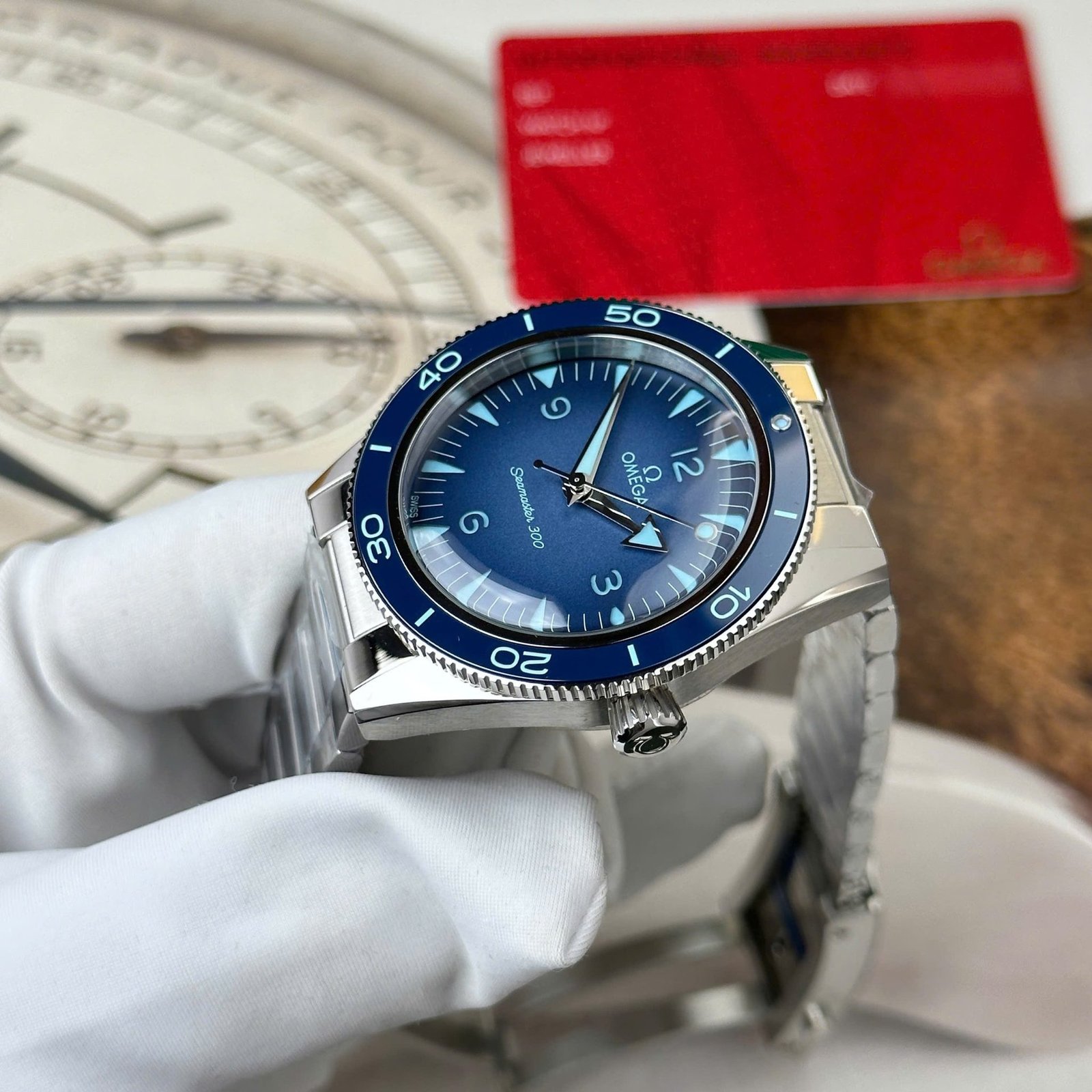 Omega Seamaster 300 Heritage Summer Blue Edition Best Replica VSF 41mm - 图片 3