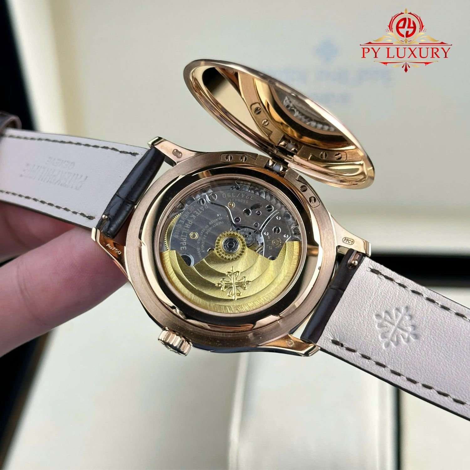 Patek Philippe Calatrava 5227R-001 Rose Gold Leather Strap 1:1 Replica 3KF 39mm - 图片 11