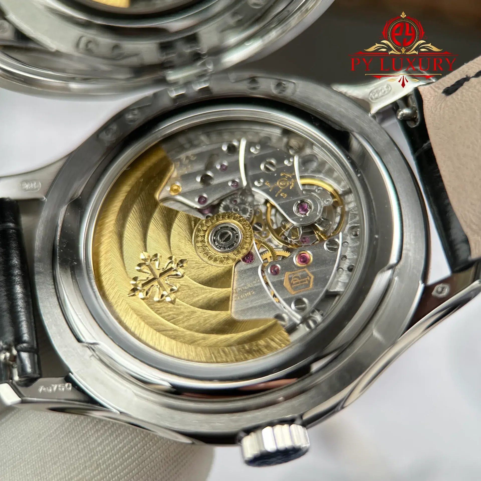 Patek Philippe Calatrava 5227G-010 Black Dial Leather Strap Best Replica 3KF 39mm - 图片 8