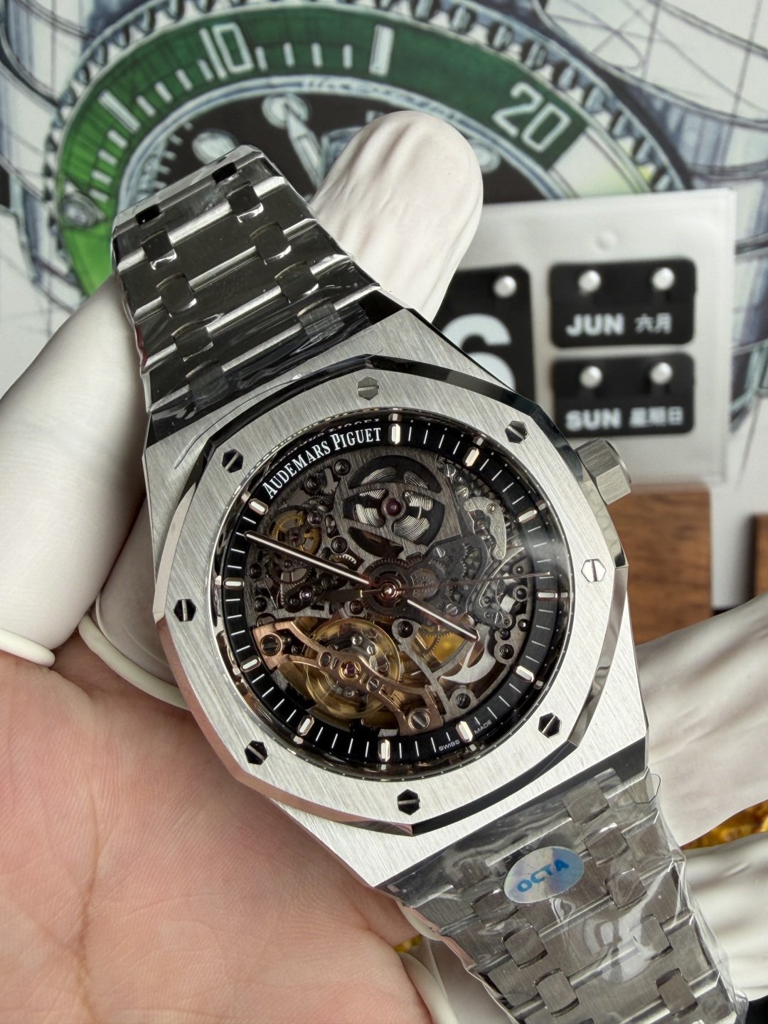 Audemars Piguet Royal Oak 15407ST Openworked Skeleton Dial 1:1 Best Replica OCTA 41mm (Free Sprung) - 图片 2