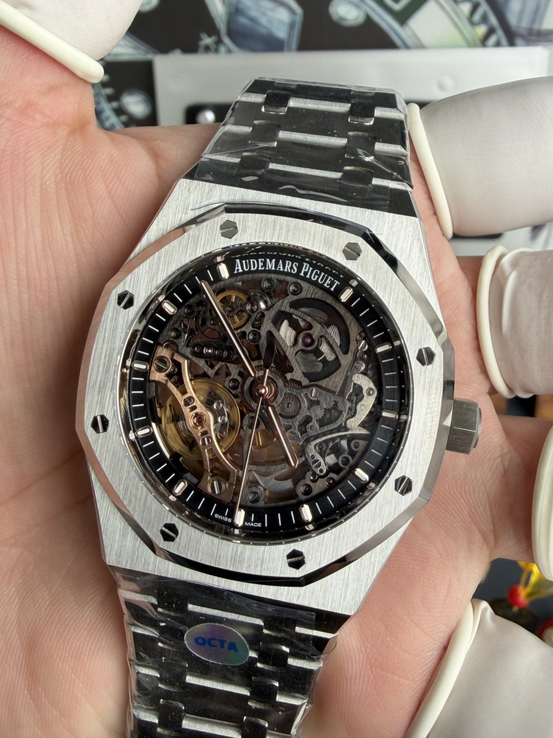 Audemars Piguet Royal Oak 15407ST Openworked Skeleton Dial 1:1 Best Replica OCTA 41mm (Free Sprung) - 图片 3