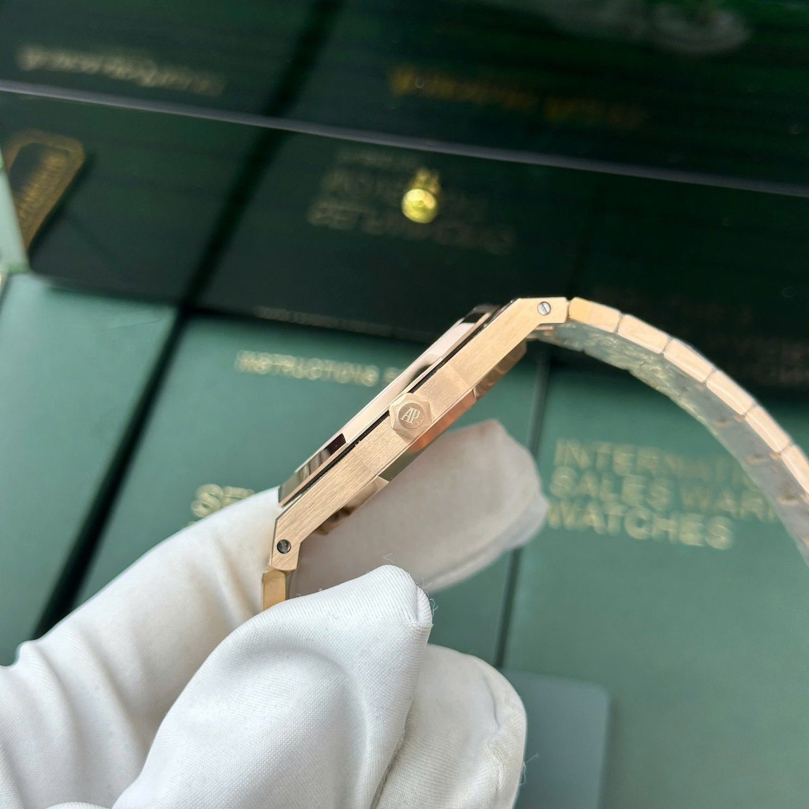 Audemars Piguet Royal Oak Jumbo Extra Thin 15207OR Rose Gold Black Dial Replica IPF 39mm - 图片 7