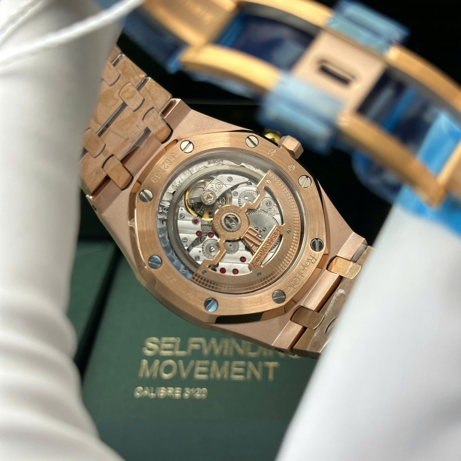 Audemars Piguet Royal Oak Jumbo Extra Thin 15207OR Rose Gold Black Dial Replica IPF 39mm - 图片 8