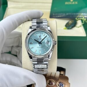 Rolex Day-Date 228236-0006 Q Factory Ice Blue Baguette Dial 188g Best Replica 40mm