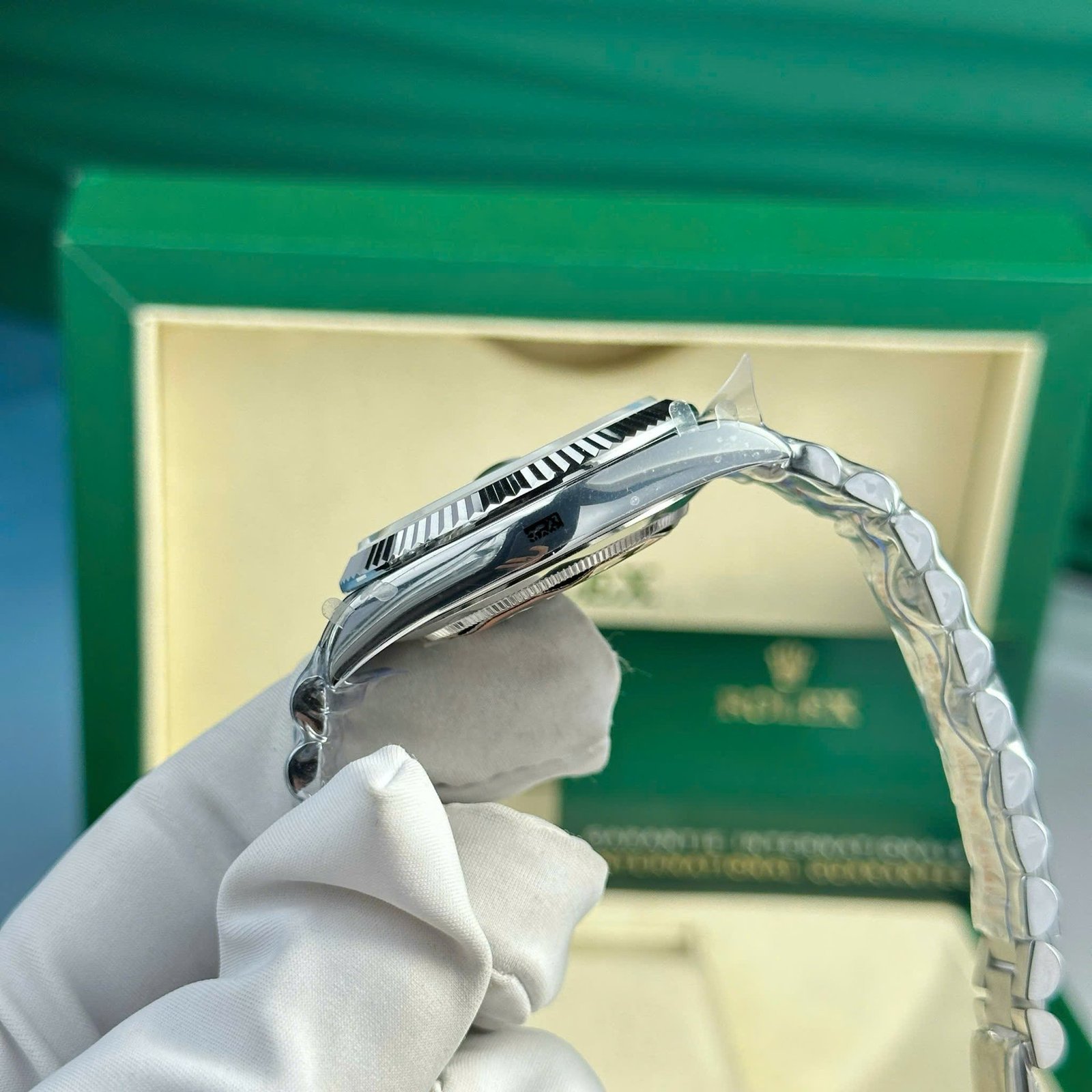 Rolex Day-Date 40 Black MOP Dial Q Factory 185g Best Replica 40mm - 图片 7