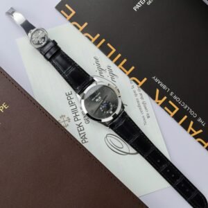 Patek Philippe Complications 5396G-014 Charcoal Gray Dial Leather Replica 38.5mm