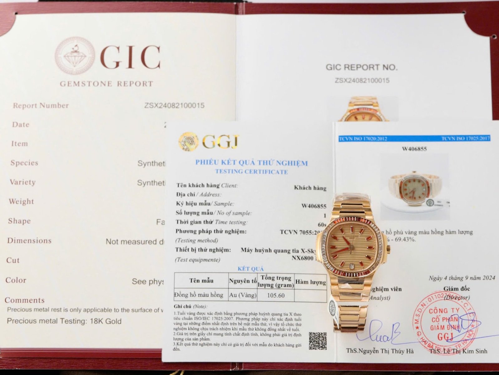 Patek Philippe Nautilus 7118/1300R-001 Synthetic Ruby 18K Rose Gold Wrapped Best Replica 35.2mm