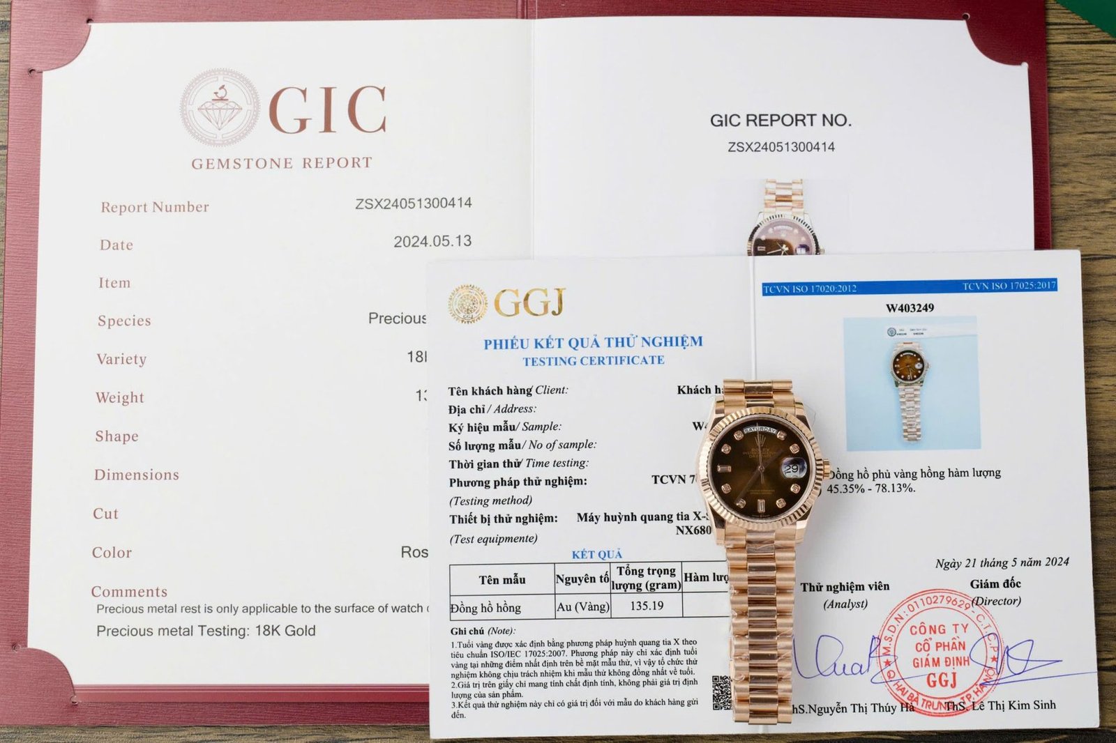 Rolex Day-Date 128235-0037 Brown Ombré Diamond-set Dial 18K Gold Wrapped 1:1 Replica 36mm