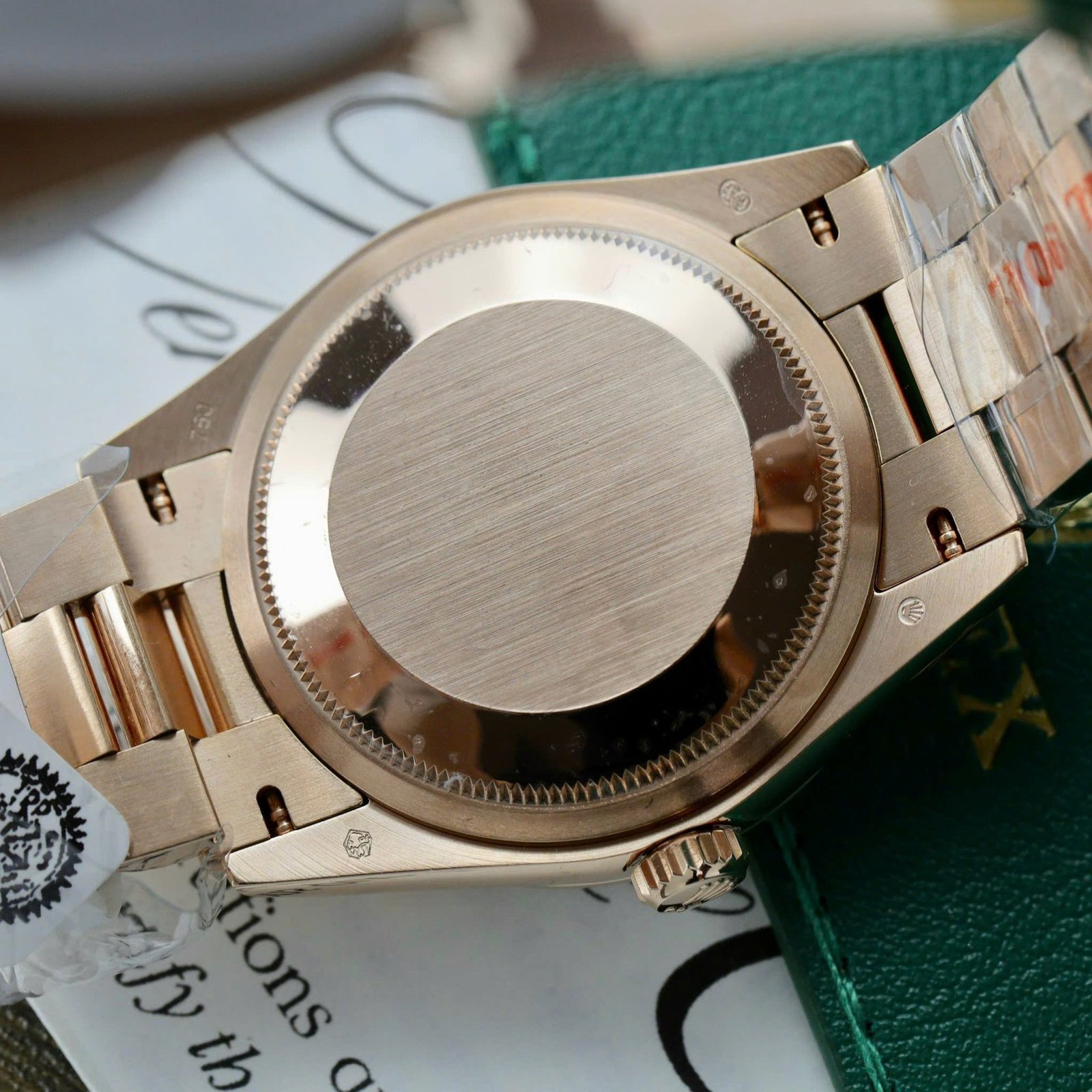 Rolex Day-Date 128235-0037 Brown Ombré Diamond-set Dial 18K Gold Wrapped 1:1 Replica 36mm - 图片 7