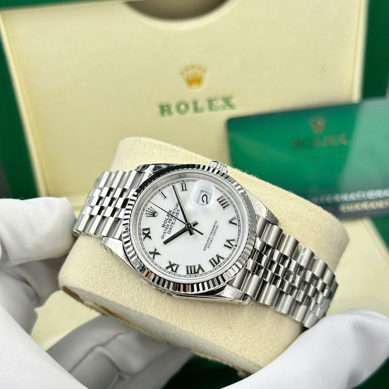 Rolex Datejust 126234-0025 White Roman Index Dial Jubilee 1:1 Replica VSF 36mm - 图片 3