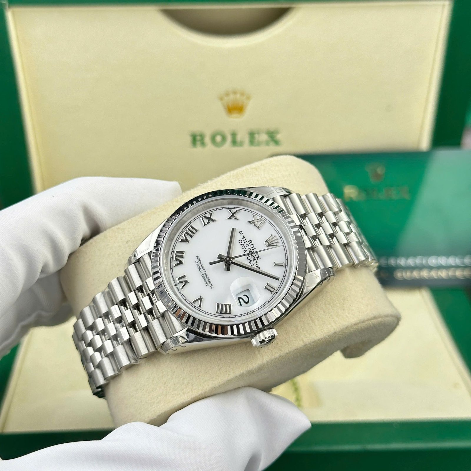 Rolex Datejust 126234-0025 White Roman Index Dial Jubilee 1:1 Replica VSF 36mm - 图片 4
