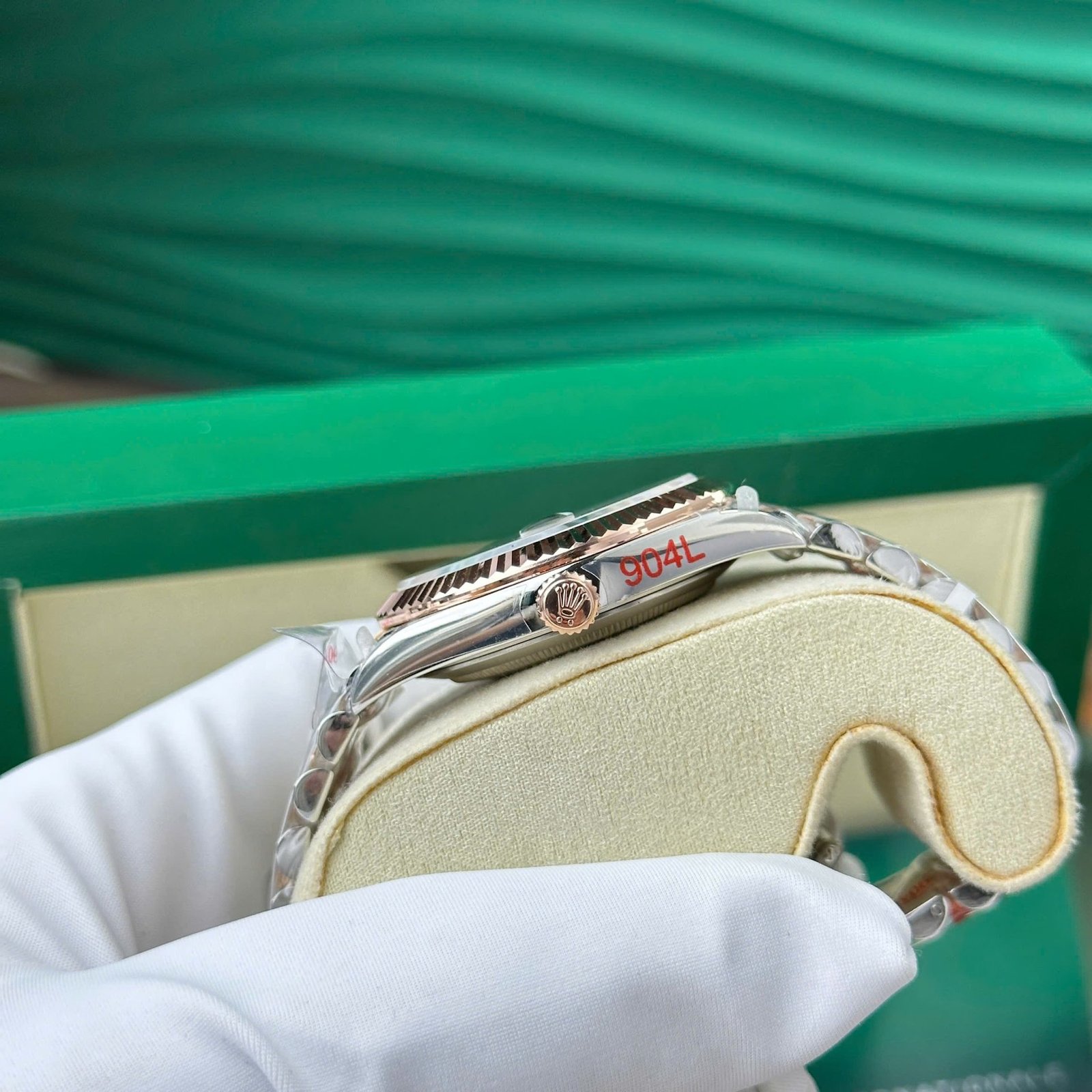 Rolex Datejust 126331 Two Tone 10K Everose Gold Wrapped White MOP Dial Jubilee Best Replica 41mm - 图片 6