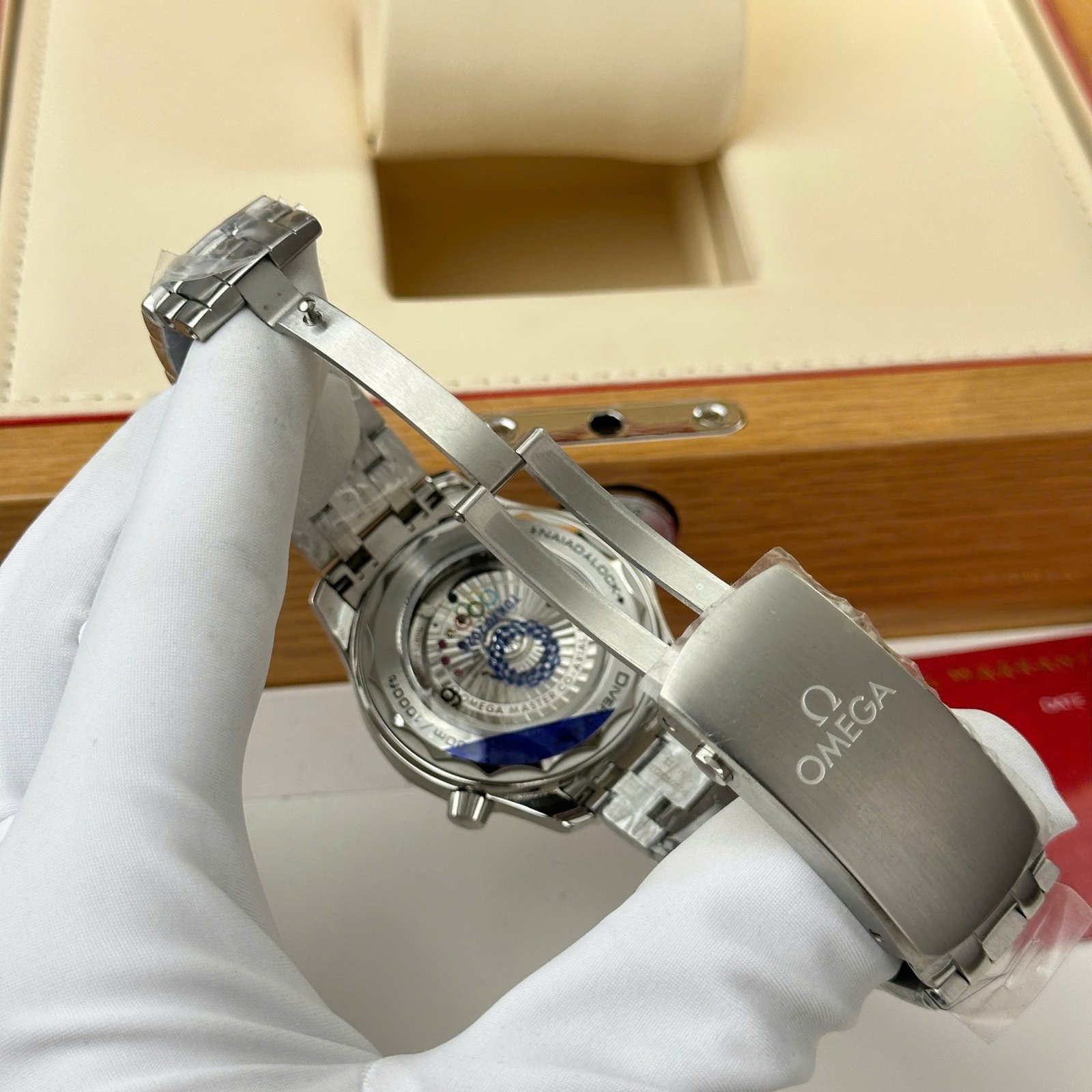 Omega Seamaster Diver 300M Tokyo 2020 White Dial Blue Ceramic Bezel Super Clone 42mm - 图片 8