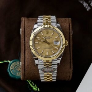 Rolex Datejust 126333 Two Tone Yellow Gold Golden Fluted-Motif Dial Jubilee Best Replica Clean Factory 41mm