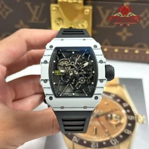 Richard Mille RM35-01 Rafael Nadal White Carbon TPT Limited Edition Super Clone ZF V3 49.94mm x 44.5mm