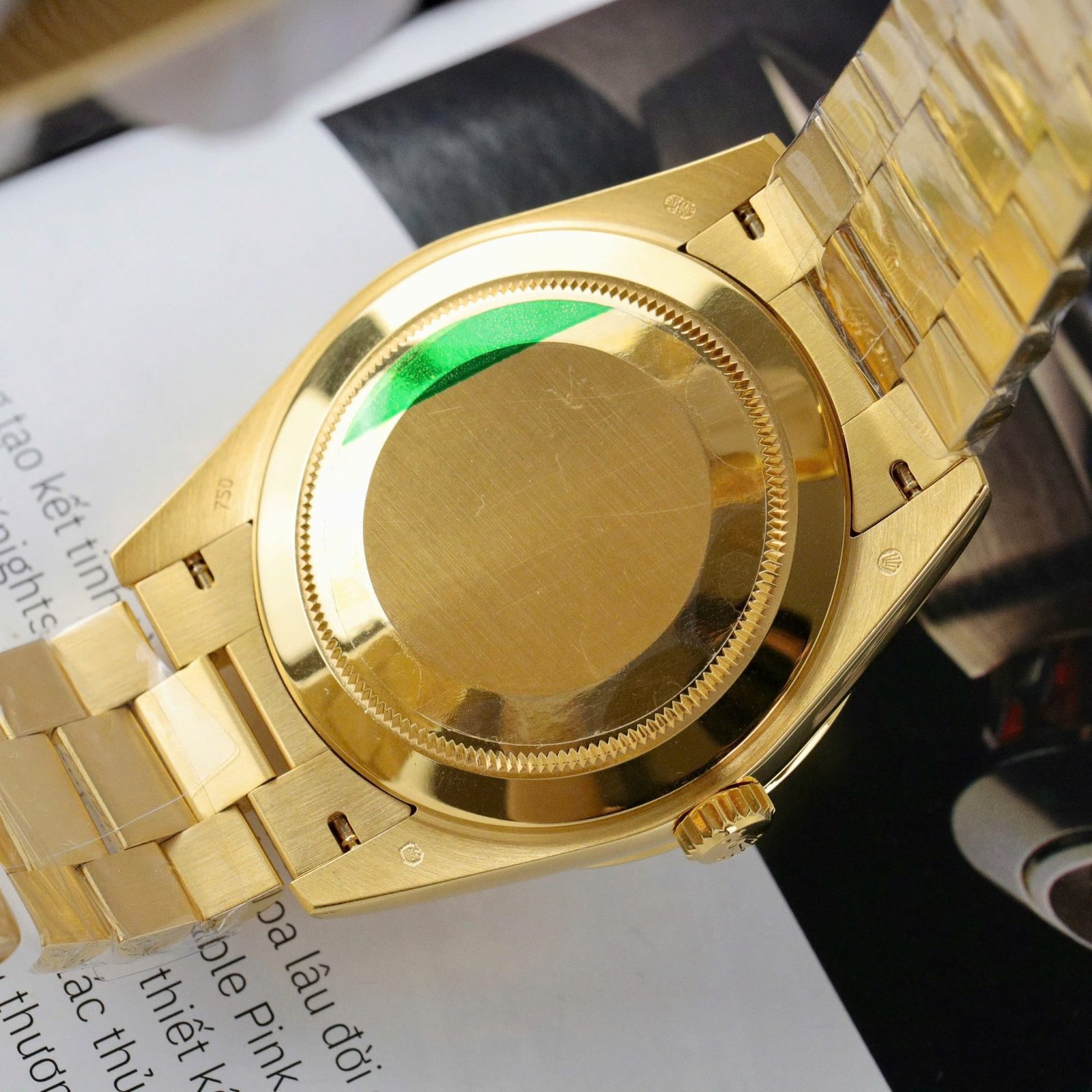 Rolex Day Date 228238-0008 Silver Diagonal Motif Stick Dial 18K Gold Wrapped Best Replica V3 GMF 40mm - 图片 9