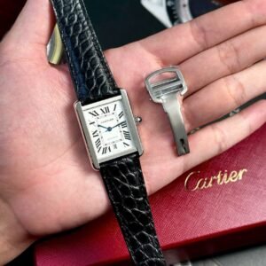 Cartier Tank Solo Extra Large White Dial Leather Strap Best Replica AF 31mm x 41mm