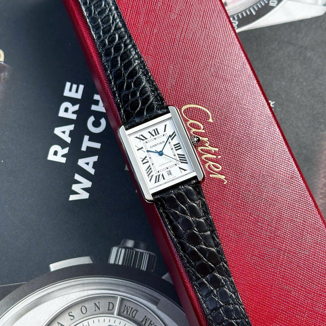 Cartier Tank Solo Extra Large White Dial Leather Strap Best Replica AF 31mm x 41mm - 图片 3